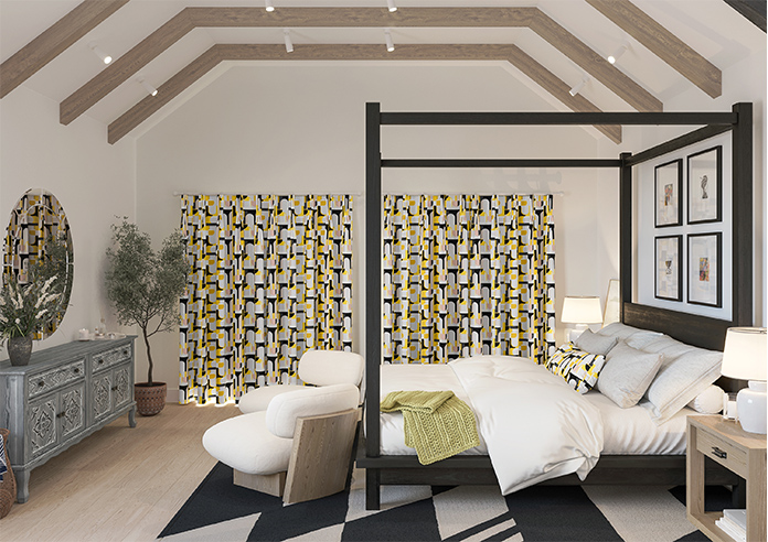 Archways, Yellow - Made to Measure Curtains - Image 14